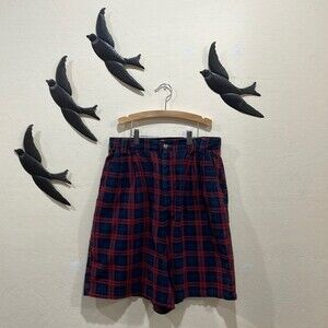 Vintage Casual Corner & Co 1980's High Waist Corduroy Plaid Shorts - Size 10